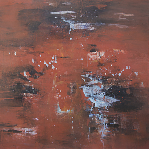 Lyne Marshall Red Sands at Sunset 91 x 91 cm acrylic