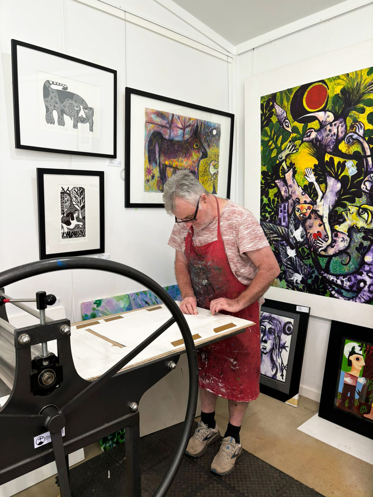 Nicky Carey Working in studio